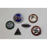 6 German enamelled badges, Deschler & Sohn,