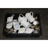 Box of tableware and stainless steel,