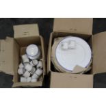 Two boxes of Steelite Pheasant decorated tableware including side plates