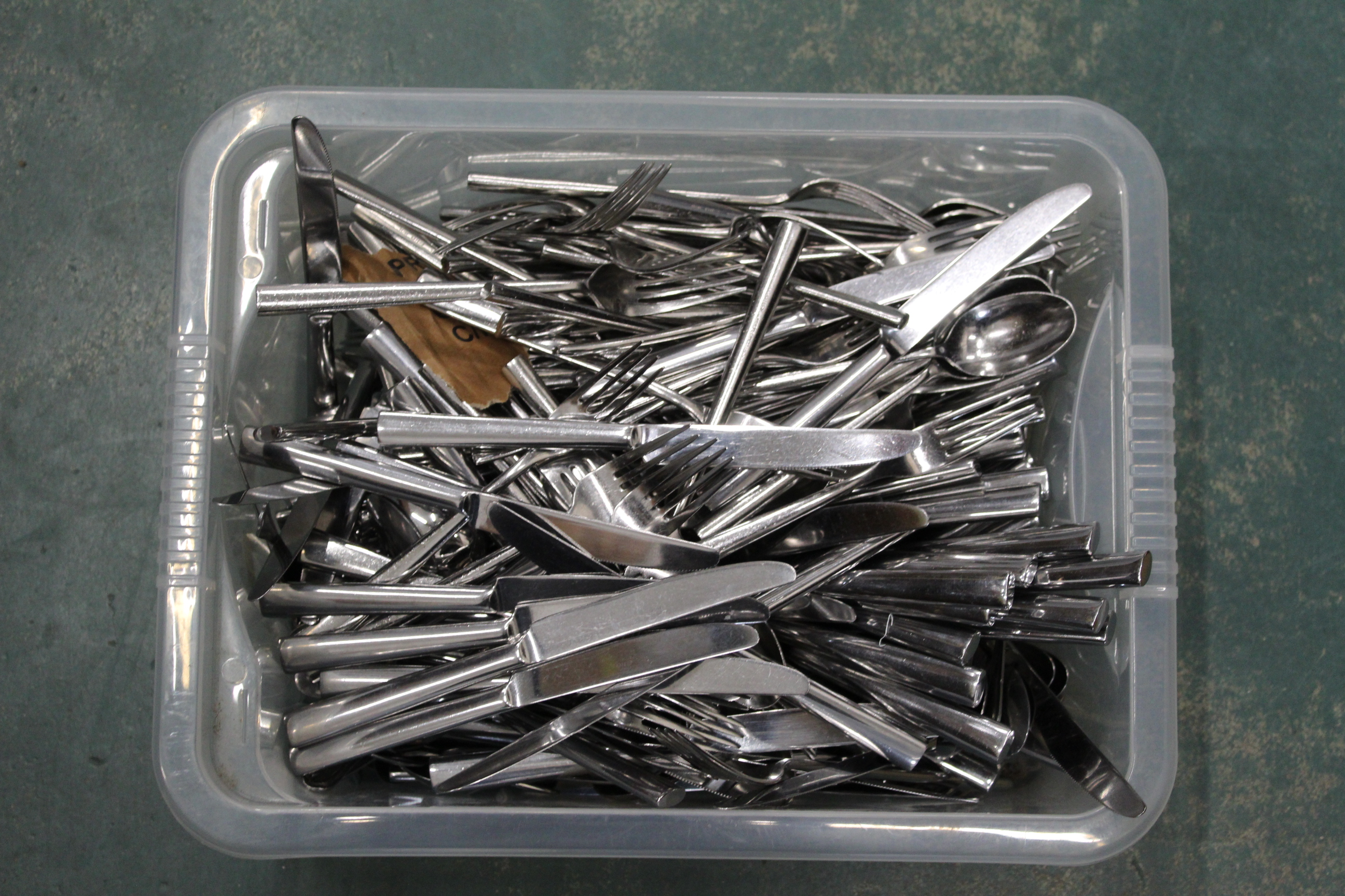 Tub of cutlery