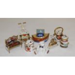 Royal Crown Derby ornaments or paperweights, including Noahs Ark, roller,