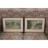 Two early 20th century Florence Cowap cottage watercolours