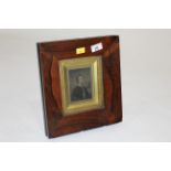 Rosewood framed portrait of female,