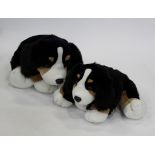 Two Simply Soft Collection Burmese mountain dogs.