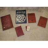A box of miscellaneous travel maps and travel guides and other books including castles cyclopedia