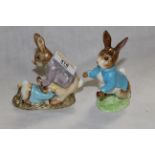 A Beswick Beatrix Potter Peter Rabbit figure with gold oval back stamp, 12 cm,