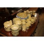 A Kiln Craft "Bacchus" pattern part tea, coffee and dinner service - 10 tea cups, 10 coffee mugs,