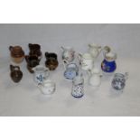 A group of fifteen 19th century milk jugs,