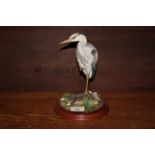 A Border Fine Arts resin model "Heron" A007, 23 cm high.