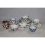 A 19th century Derby porcelain Imari pattern coffee cup decorated in the typical palette and