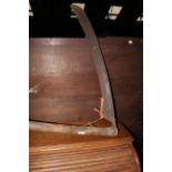 An old scythe, together with two boxes of mixed hand tools,