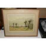Bernard Eyre Walker, colour etching, "Little Langdale Tarn", 26 cm x 37 cm,