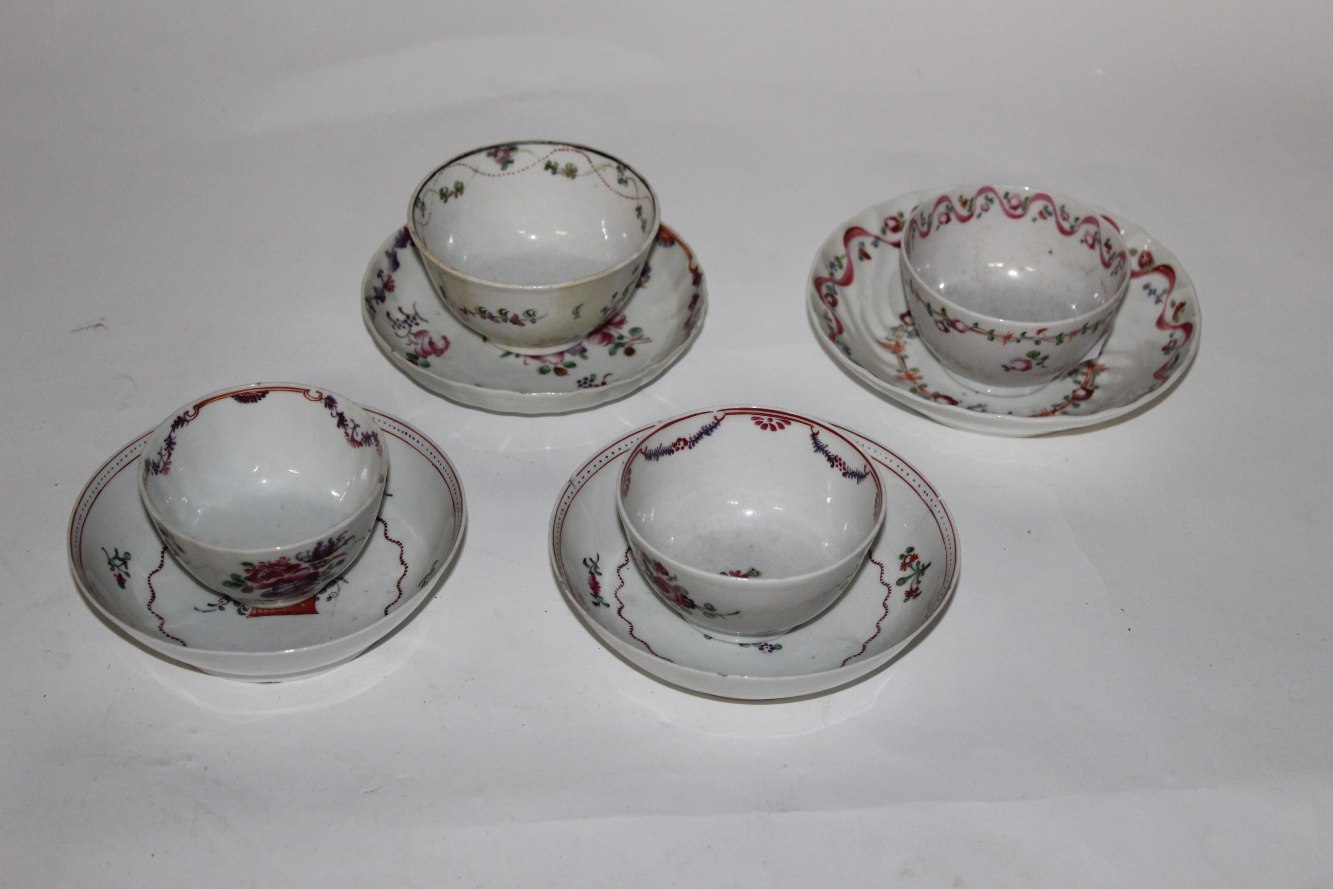 An early 19th century English porcelain tea bowl and saucer,