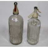 A vintage Arnison & Son of Penrith, Wigton, and Silloth table waters soda siphon of fluted form,