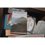Selection of local Lake District travel guides and selection of Continental sheet music - Mozart,
