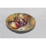 A late 19th century Royal Worcester fruit and berry hand painted bowl by Price,