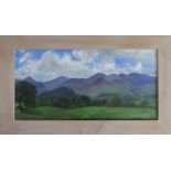 'Derwent Fells' Oil, Peter Brook - Peter Brook paints in oils, en plein air, in Lakeland.