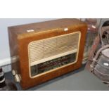 A mid century plywood cased Regent tone radio, 36 cm x 47 cm x 18.5 cm.