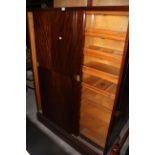 A mid century gents teak Compactum wardrobe,