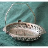 Silver plated dish with tongs - Silver plated handled dish with tong.