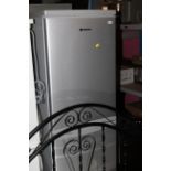 A Hoover grey finish fridge freezer, 55 cm wide x 174 cm high.