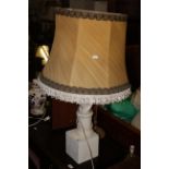A modern cast composite African female bust form lamp, with electrical fittings,