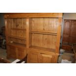 A large modern pine kitchen dresser,