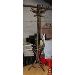 A modern bentwood coat stand,