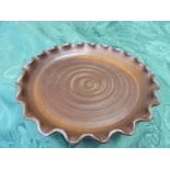 Pottery Dish 3 - Ray Pearson, pottery dish. Size approximately: 26cm x 4cm.