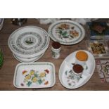 Twelve pieces of Portmeirion Botanic Garden pottery including circular footed cake stands.