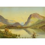 Edward Horace Thompson (1879-1949), watercolour, "Evening Light", Loweswater and Melbreak. 24.