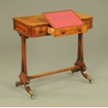 A Regency mahogany combined work and writing table,