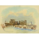 Len Roope, watercolour, "Cockermouth Castle". 22 cm x 31 cm, framed, signed.