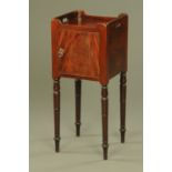 A 19th century bedside cabinet,