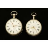 A silver cased Verge pocket watch, by Stuart, Auchterarder, key wind, currently ticking away.
