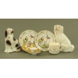 A pair of Capodimonte relief moulded decorative plates, birds and foliate, handpainted,