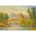 William Taylor Longmire (1841-1914), watercolour "River Derwent". 19 cm x 27.