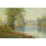 Everett W. Mellor (1878-1965), watercolour, "Bolton Abbey" Wharfedale. 30 cm x 44 cm.