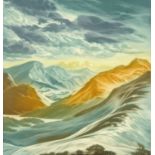 Susan Jameson (born 1944), a mezzotint artist proof "Cumbrian Winter". Image size 43.