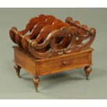 A Victorian faux rosewood three division Canterbury,