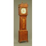 A 19th century oak and mahogany crossbanded longcase clock by John Thristle Stogursey,