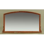 A large Victorian overmantle mirror, with mahogany frame. Height 92 cm, width 166 cm.