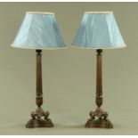 After Auguste-Maximilien Delafontaine, a pair of patinated metal table lamps,