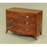 A 19th century mahogany chest of drawers,