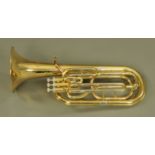 A Rosetti 5 tenor horn, with soft case, mouthpiece and care kit.