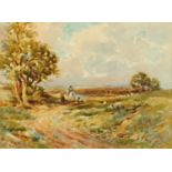 Tom Anderton, watercolour, "the Moors near Caton". 18 cm x 24 cm, framed, signed.