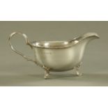 A silver sauce boat, Birmingham 1910, 181 grams.