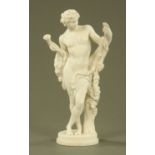 A 19th century Minton Parian figure, a youthful Hercules, impressed mark to base.