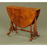 A Victorian walnut Sutherland table,