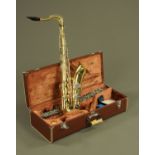 A Yamaha YTS23 tenor saxophone, with hard case, two mouthpieces, cleaning kit etc.